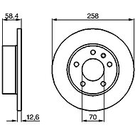BOSCH brake disc 0 986 478 266, set of 2, set of 2 - Brake Disc