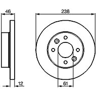 BOSCH brake disc 0 986 478 274, set of 2, set of 2 - Brake Disc