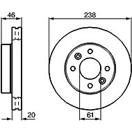 BOSCH brake disc 0 986 478 275, set of 2, set of 2 - Brake Disc