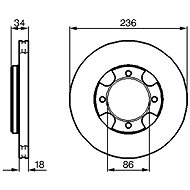 BOSCH brake disc 0 986 478 277, set of 2, set of 2 - Brake Disc