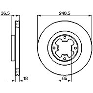 BOSCH brake disc 0 986 478 292, set of 2, set of 2 - Brake Disc