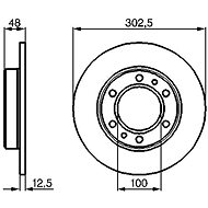 BOSCH brake disc 0 986 478 304, set of 2, set of 2 - Brake Disc