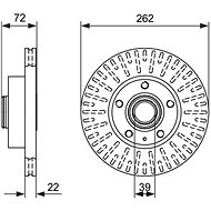 BOSCH brake disc 0 986 478 307, set of 2, set of 2 - Brake Disc