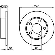 BOSCH brake disc 0 986 478 315, set of 2, set of 2 - Brake Disc