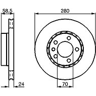 BOSCH brake disc 0 986 478 326, set of 2, set of 2 - Brake Disc