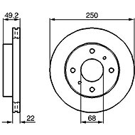 BOSCH brake disc 0 986 478 361, set of 2, set of 2 - Brake Disc