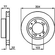 BOSCH brake disc 0 986 478 409, set of 2, set of 2 - Brake Disc