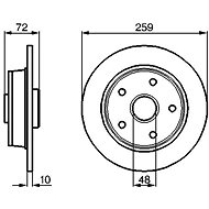 BOSCH brake disc 0 986 478 440, set of 2, set of 2 - Brake Disc