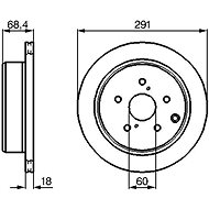 BOSCH brake disc 0 986 478 443, set of 2, set of 2 - Brake Disc