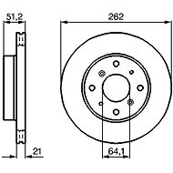 BOSCH brake disc 0 986 478 447, set of 2, set of 2 - Brake Disc