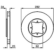 BOSCH brake disc 0 986 478 448, set of 2, set of 2 - Brake Disc