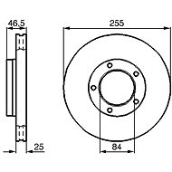 BOSCH brake disc 0 986 478 452, set of 2, set of 2 - Brake Disc