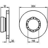BOSCH brake disc 0 986 478 456, set of 2, set of 2 - Brake Disc