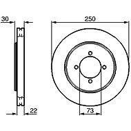 BOSCH brake disc 0 986 478 458, set of 2, set of 2 - Brake Disc