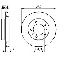 BOSCH brake disc 0 986 478 484, set of 2, set of 2 - Brake Disc