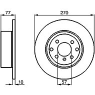 BOSCH brake disc 0 986 478 504, set of 2, set of 2 - Brake Disc