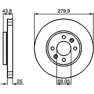 BOSCH brake disc 0 986 478 505, set of 2, set of 2 - Brake Disc