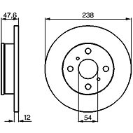 BOSCH brake disc 0 986 478 506, set of 2, set of 2 - Brake Disc