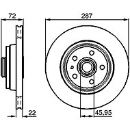 BOSCH brake disc 0 986 478 509, set of 2, set of 2 - Brake Disc