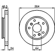 BOSCH brake disc 0 986 478 523, set of 2, set of 2 - Brake Disc