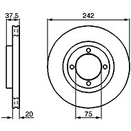 BOSCH brake disc 0 986 478 524, set of 2, set of 2 - Brake Disc