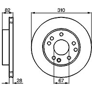 BOSCH brake disc 0 986 478 528, set of 2, set of 2 - Brake Disc