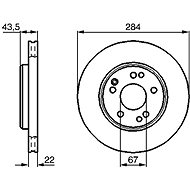 BOSCH brake disc 0 986 478 589, set of 2, set of 2 - Brake Disc