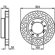 BOSCH brake disc 0 986 478 597, set of 2, set of 2 - Brake Disc