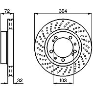 BOSCH brake disc 0 986 478 599, set of 2, set of 2 - Brake Disc