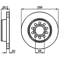 BOSCH brake disc 0 986 478 614, set of 2, set of 2 - Brake Disc