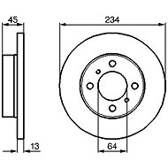 BOSCH brake disc 0 986 478 636, set of 2, set of 2 - Brake Disc