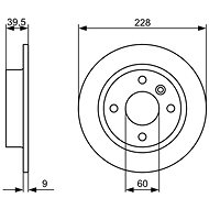 BOSCH brake disc 0 986 478 644, set of 2, set of 2 - Brake Disc