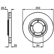 BOSCH brake disc 0 986 478 664, set of 2, set of 2 - Brake Disc