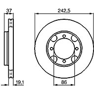 BOSCH brake disc 0 986 478 665, set of 2, set of 2 - Brake Disc