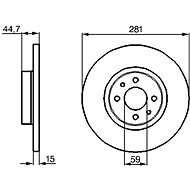 BOSCH brake disc 0 986 478 677, set of 2, set of 2 - Brake Disc
