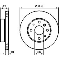BOSCH brake disc 0 986 478 684, set of 2, set of 2 - Brake Disc