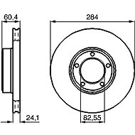 BOSCH brake disc 0 986 478 686, set of 2, set of 2 - Brake Disc