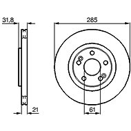 BOSCH brake disc 0 986 478 719, set of 2, set of 2 - Brake Disc