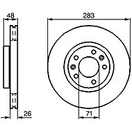 BOSCH brake disc 0 986 478 732, set of 2, set of 2 - Brake Disc