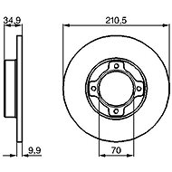 BOSCH brake disc 0 986 478 755, set of 2, set of 2 - Brake Disc