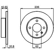 BOSCH brake disc 0 986 478 776, set of 2, set of 2 - Brake Disc