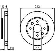 BOSCH brake disc 0 986 478 781, set of 2, set of 2 - Brake Disc