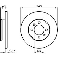 BOSCH brake disc 0 986 478 819, set of 2, set of 2 - Brake Disc
