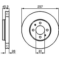 BOSCH brake disc 0 986 478 835, set of 2, set of 2 - Brake Disc