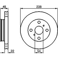 BOSCH brake disc 0 986 478 857, set of 2, set of 2 - Brake Disc