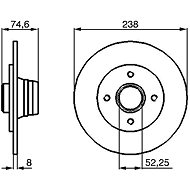 BOSCH brake disc 0 986 478 866, set of 2, set of 2 - Brake Disc