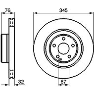 BOSCH brake disc 0 986 478 964, set of 2, set of 2 - Brake Disc