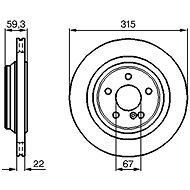 BOSCH brake disc 0 986 478 966, set of 2, set of 2 - Brake Disc