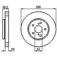 BOSCH brake disc 0 986 478 968, set of 2, set of 2 - Brake Disc
