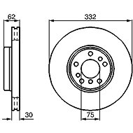 BOSCH brake disc 0 986 478 973, set of 2, set of 2 - Brake Disc